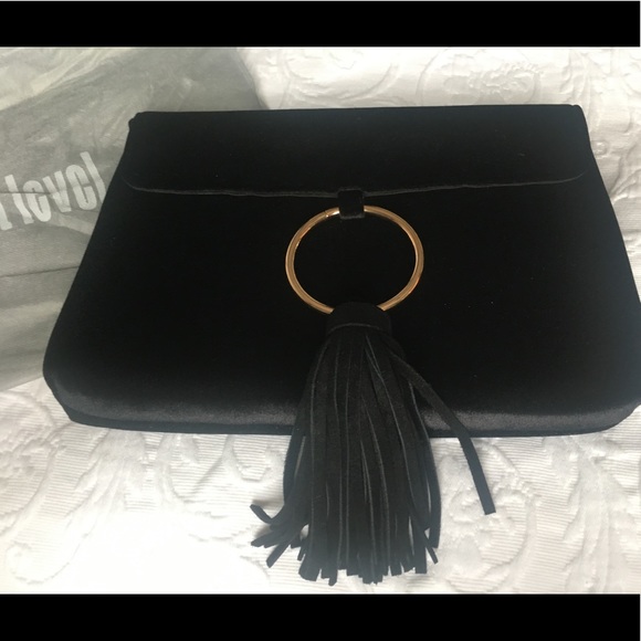 Street Level NWOT black velvet crossbody bag - Picture 2 of 4